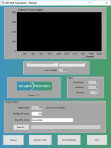 WP OCT Acquisition MatLab sample GUI